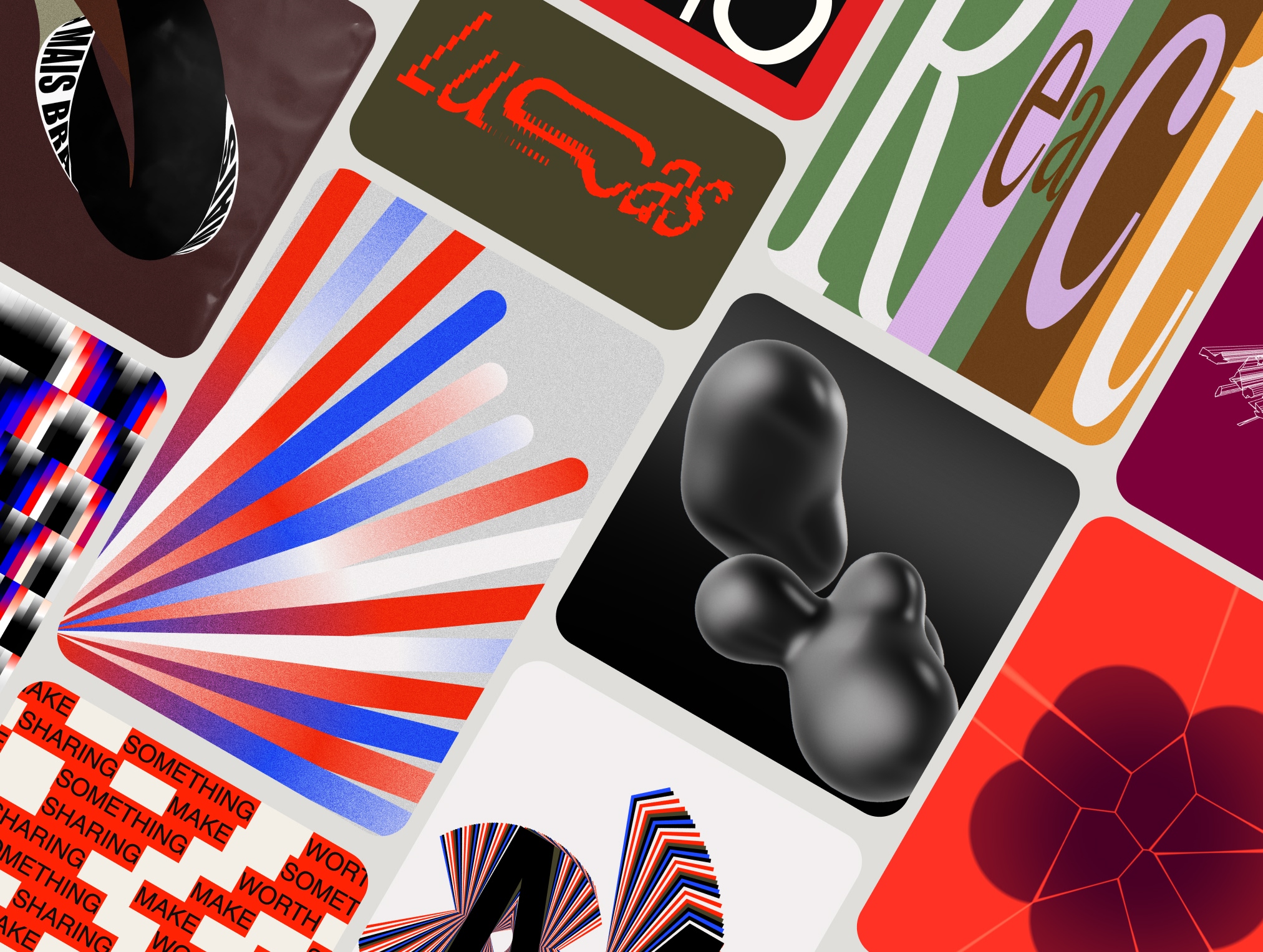 A selection of interactive and generative visuals available in the Visu.Haus Gallery.