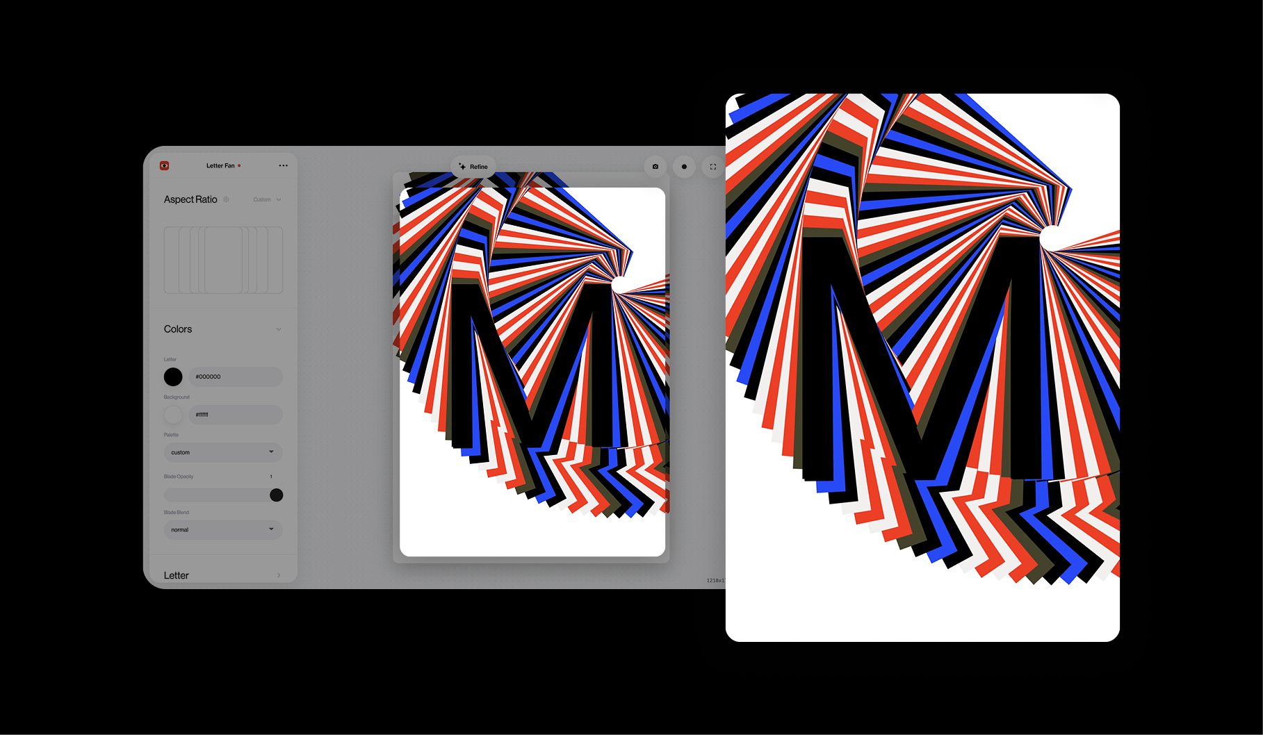 The Visu.Haus Editor with the live main canvas centered beside the visu controls.
