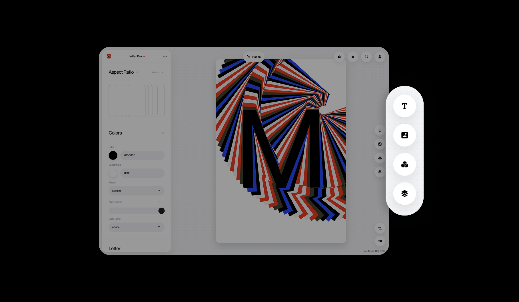 The Editor toolbar expanded to show Text, Image and Video, Global Effects, and Layers.